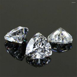 Loose Gemstones Grade Cubic Zirconia Trillion Faceted Gemstone Trilliant Cut Transparent White CZ039