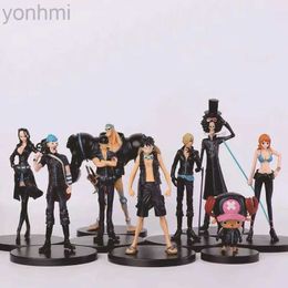 Anime Manga 5Styles One Piece Anime Film Gold golden Monkey D Luffy Tony Chopper Brook Sanji Nami Zoro PVC Figures Childrens Toy Gift 24329