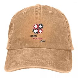 Ball Caps Poker Multicolor Hat Peaked Women's Cap Card Playing Day Ace Personalized Visor Protection Hats