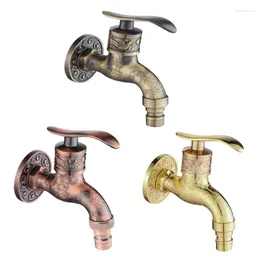 Bathroom Sink Faucets Antique Bronze Water Tap Laundry Mop Pool Faucet Outdoor Garden Quick Single Cold Easy To Install