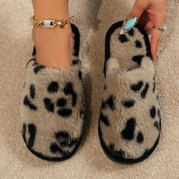 Slippers 2024 Winter Casual And Comfortable Low-heeled Flat Shoes With Toe Suede Ladies