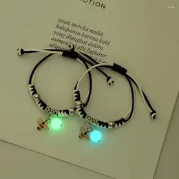 Charm Bracelets Luminous Pendant Rope Bracelet For Women Men Couple Heart Flower Whale Tower Friendship Jewelry Glowing