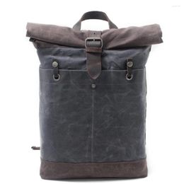 Backpack Europe Fashion Vintage Bag Canvas Men's 15" Laptop For Traveling Teenager Back Pack Student Computer Rucksacks