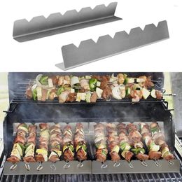 Tools Kebabs Holder 2Pcs Eco-friendly Food Grade Heat-Resistant Universal BBQ Skewers Storage Racks Grill Accessories