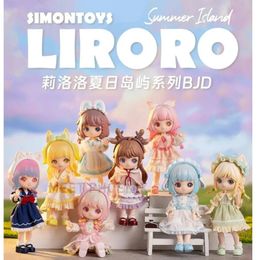 Liroro Summer Island Series Ob11 112 Bjd Dolls Blind Box Mystery Toys Cute Action Anime Figure Kawaii Designer Model Gift 240325