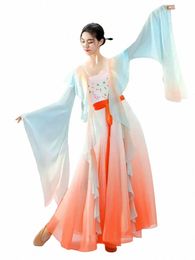 classical Dance Ancient Style Gauze Clothes Dr Elegant Fairy Body Charm Practise Performance Costumes Women f8No#