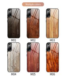 Wood grain glass phone cases for iPhone 12 11 pro promax X XS Max 7 8 Plus samsung S21 S20 NOTE20 NOTE108321997