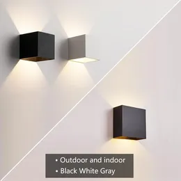 Duvar lambası 6W/10W LED Işık Açık Suyu Geçirmez IP65 Sundurma Bahçe Kapalı Yatak Odası Başucu Dekorasyon Aydınlatma Alüminyum