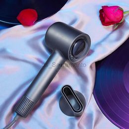 Hair Dryers NEW ZHIBAI Professional High Speed Hair Dryer For Hair Thermostatic Strong Wind Blow Dryer Travel Dryer Portable Hairdry EU Pulg 240329