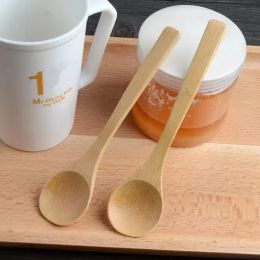 13cm Round Bamboo Wooden Spoon Soup Tea Coffee Honey spoon Spoon Stirrer Mixing Cooking Tools Catering Kitchen Utensil FY2693 bb0329