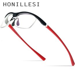 TR90 Eyeglasses Frame Men Basketball Outdoor Ultralight Eye Glasses 2023 Sports Half Myopia Optical Prescription Eyewear 7027 240314