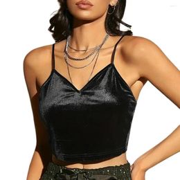 Women's Blouses Sling Vest Women Top Butterflies Embroidered Sexy V-neck Sleeveless For Clubwear Solid Color Slim Fit