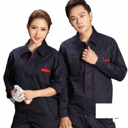 work Clothing Set For Men Lg Sleeves Worker Uniforms Auto Repairmen Working Coveralls Factory Workshop Workwear Spring Autumn w3as#