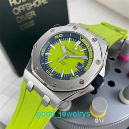 Brand AP Wrist Watch Royal Oak Offshore Series Swiss Mens Automatic Mechanical Watch 42mm Precision Steel Date Display Waterproof Night Light Leisure 15710ST