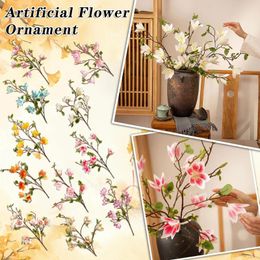 Decorative Flowers Skylark Flower Simulation Home Decoration Long Stem Rose Vase