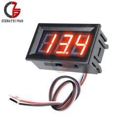 2 3 Wires 0.56" LED Digital Voltmeter Voltage Metre Car Motorcycle Volt Tester Detector DC 12V Capacity Monitor Red Green Blue