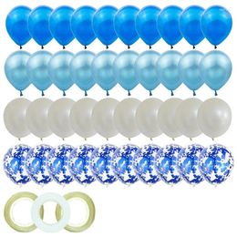 Party Decoration 12 Inch Latex Balloons Set For Baby Shower Wedding Birthday Theme Decorations(Blue Series)