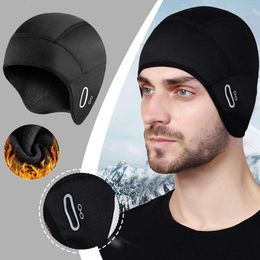 New 1 Pcs Outdoor Cycling Small Helmet Lining Ear Protection Head Cover Windproof Fleece Warm Mountain Skiing Cold Hat
