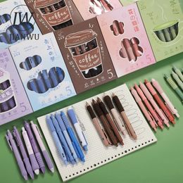 Pcs/set Super Soft Bread Series 0.5mm Black Press Gel Pen Set Write Smoothly Creative DIY Student Supplies Stationery