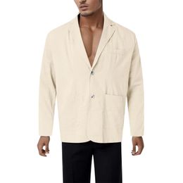 Spring Autumn Casual Linen and Cotton Safari Suits for Men Clothing Solid Colour Blazers Jackets Oversize Coat Male 240321