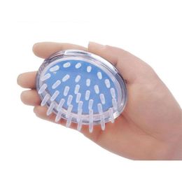 Hair Brushes 100Pcs Manual Sile Bath Head Scalp Masr Shampoo Washing Brush Comb Shower Body Spa Slimming Mas Cepillos De Champu Para E Dhufx