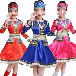 children's Mgolian s female chopsticks dance s children Mgolian robe ethnic dance s 08SZ#