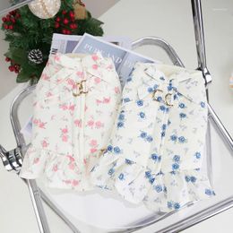 Dog Apparel Winter Dogs Dress Cute Girl Clothes Cat York Pomeranian Shih Tzu Maltese Poodle Warm Fashion Pet Puppy Harness Skirt Costume