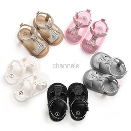 Sandals Stylish Baby Girls Sandals Tassel Toddler Slip-On Princess Shoes Summer Solid Colour Baby PU Leather Sandals 0-18 Months 240329