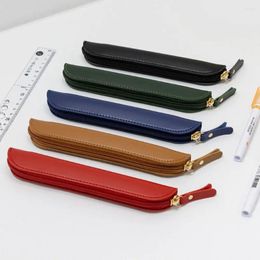 Desktop Organiser Business Fountain Pen Case High-end Waterproof Leather Protective Cover Handmade Pencil Bag