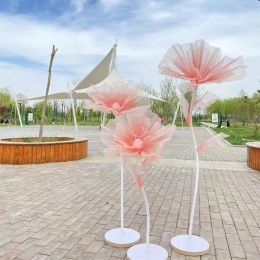 Decorative Flowers 1P Silk Yarn Poppy Artificial Flower Head Pography Props Wedding Party Decoration Giant Window Display Ornaments ZZ