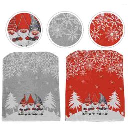 Chair Covers 2 Pcs Christmas Cover Slipcover For Red Seat Supplies Linen Xmas Decor Elder Grey