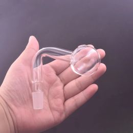 10pcs Big Size 4cm Ball Glass Oil Burner Pipe Bent Oil Bowl Adapter Thick Tube Smoke Pipe Nail Burning Jumbo Smoking Accessorie LL