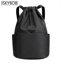 School Bags Men/Women Drawstring Pocket Backpack 2024 Nylon Waterproof Large Capacity Travel Bag Fitness Sports