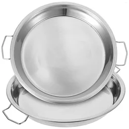 Double Boilers Plate Steaming Stainless Steel Dish Steamed Food Tray Cooking Utensil Frying Pan