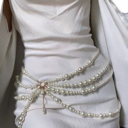 pearl Belt Wedding Party Dr Luxury Designer Belts for Women Formal Ocn Dres Ses Novias Bridal Accories Jewellery C5Uh#