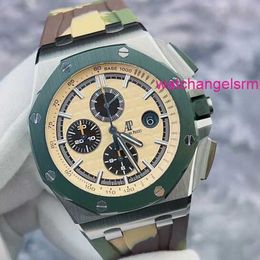 Swiss AP Wrist Watch Royal Oak Offshore Series 26400SO Camouflage Colour Scheme 44mm Date And Timing Function Automatic Mechanical Mens Watch