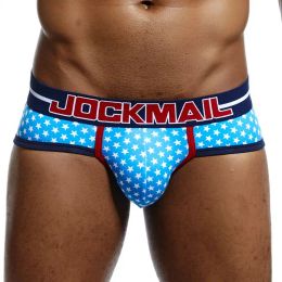 JOCKMAIL Brand Low Waist Sexy Men Underwear Briefs Gay Penis Pouch Wonderjock Men Bikini Brief panties Man Sleepwear Cotton