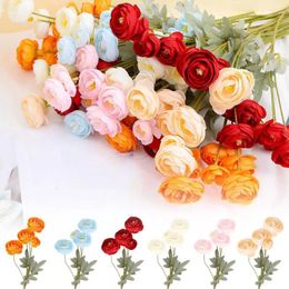 Decorative Flowers 4 Heads 59cm High Quality Camellia Artificial Silk Flower Home Diy Wedding Table Floral Decoration Accessories