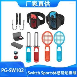 Game Controllers Ipega PG-SW102 For Switch Sports Somatosensory Set 12 In 1 Silicone Cap Wrist Strap Tennis Racket