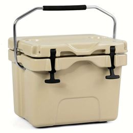 16 Quart Cooler Portable Chest Leak-proof 24 Cans Ice Box for Camping