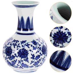 Vases Blue And White Porcelain Vase Flower Decor For Arrangement Vintage Home Ceramic Pot Dried Ceramics Decorative Plant