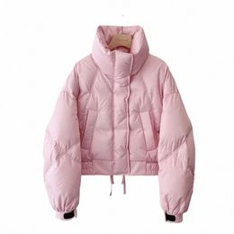 stand Collar Puffy Women's Winter Jackets Korean Loose Thicken Short Padded Coat For Women Parka Casual Outwear Warm Down Jacket y8IX#