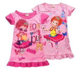 fancy nancy girls dresses 412t Baby Girls Summer Dresses 2 Colours Cartoon Printed kids designer clothes SS911530609