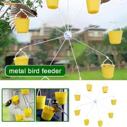 Other Bird Supplies Outdoor Ferris Wheel Feeder Hanging Dispenser Buckets Food Feeding 8 Hummingbird With X3t4