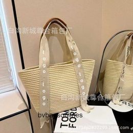 Original Chlee Small Design Holiday Style Straw Knitted Tote Bag 2024 New Summer High Capacity Casual Handheld Big Girl 9LY6