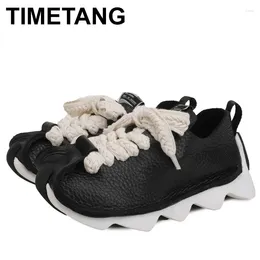 Casual Shoes 2.5cm Women Sneaker Autumn Apring Fashion Lace Designer Luxury Novelty Authentic Elegance Cow Genuine Leather Moccasins