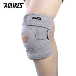 1PCS AOLIKES Honour Spring Adjustable Sports Leg Knee Support Brace Wrap Pads Sleeve Cap