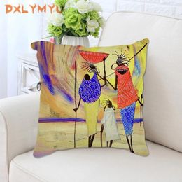 Pillow Africa Series Painting Throw Covers Square Case Home Decor Sofa Decorative S Cover 45x45cm