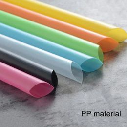 Disposable Cups Straws Creative Cup Tableware Wear-resistant Colorful Big Tube Drinking