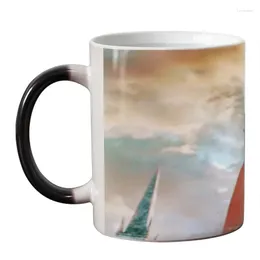 Mugs Magic Colour Changing Coffee Mug Heat Sensitive Ceramic Tea Cup Christmas Gift